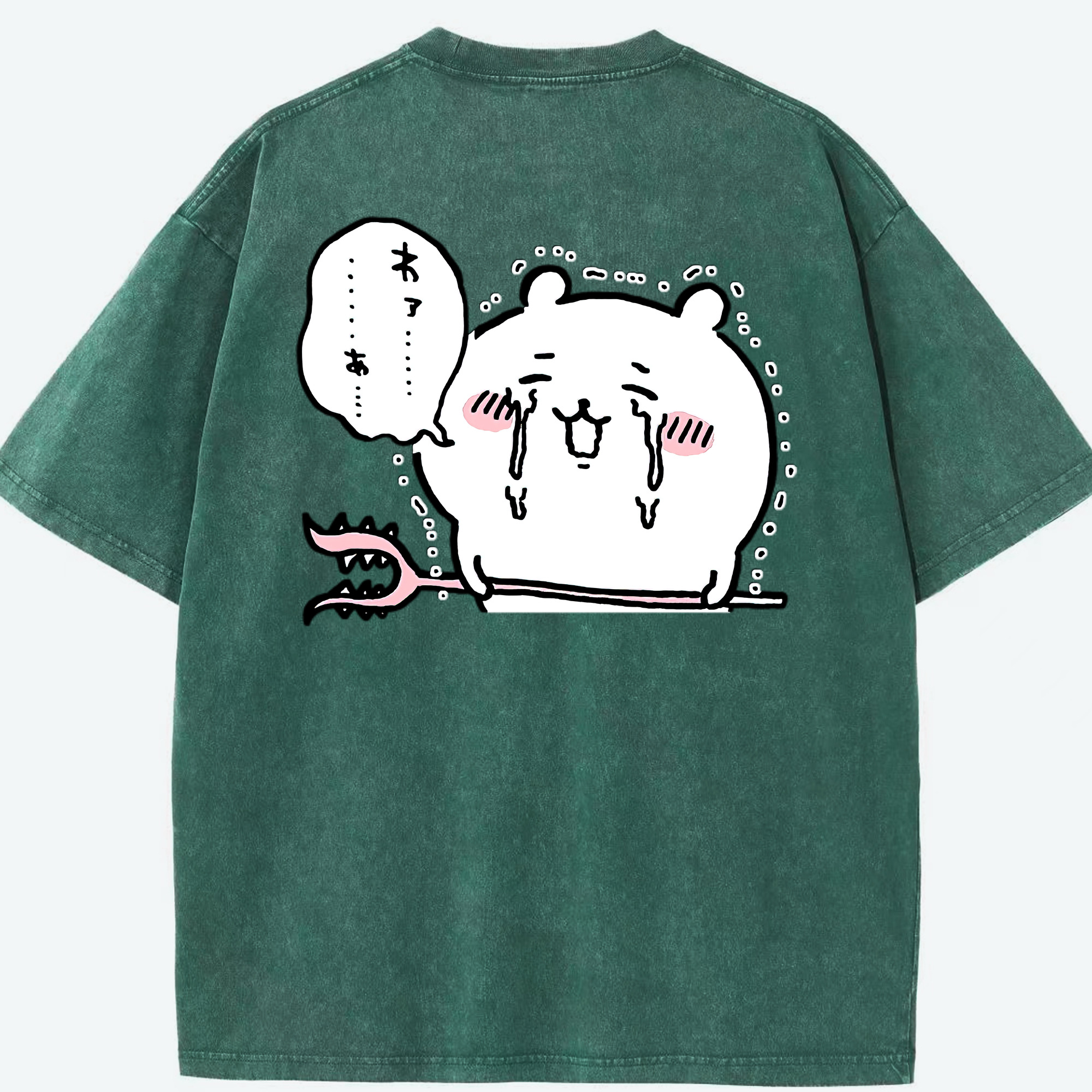 （画像用） ちいかわ ちいかわ Chii-kawa chiikawa 綿100% ヴィンテージ風 半袖Tシャツ（背面プリント）